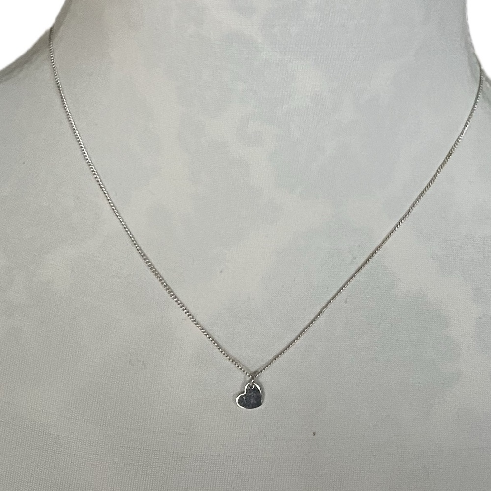 Dainty Silver Heart Pendant Necklace